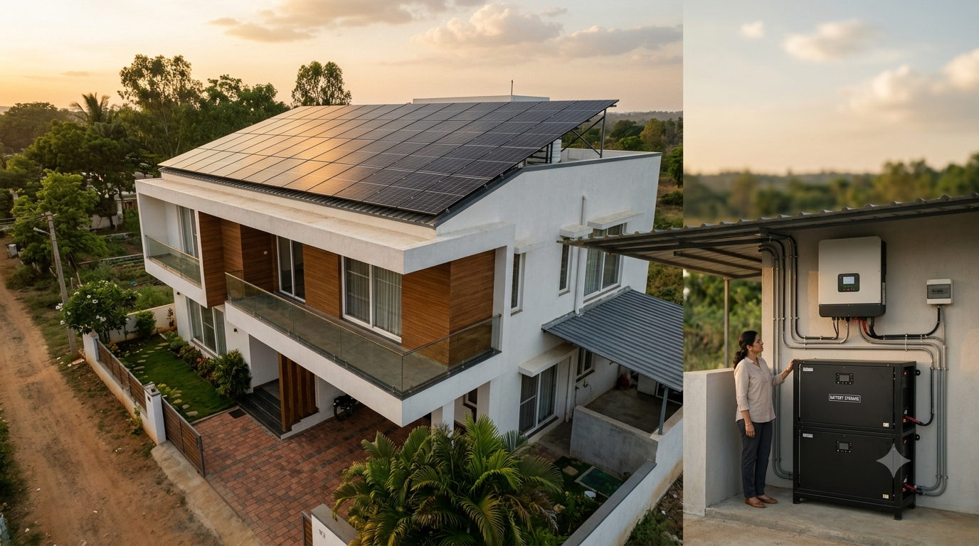 Hybrid solar system project for a home